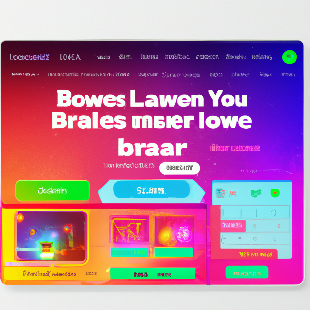 Level editor preview with neon blocks
